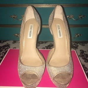 Iridescent Crystal Steve Madden Canary Heels